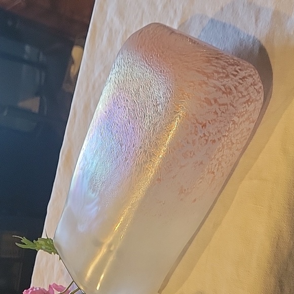 Opal Vase,Pink Opalescent,Mouthblown Art Glass,EUC,Tall - Picture 3 of 9